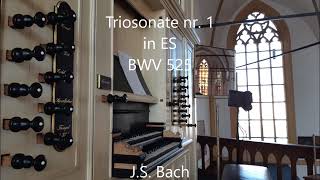 J.S. Bach, Triosonate nr 1 in Es Dur, BWV 525, Bram Brandemann, Hinsz-organ (1754) Buitenkerk Kampen