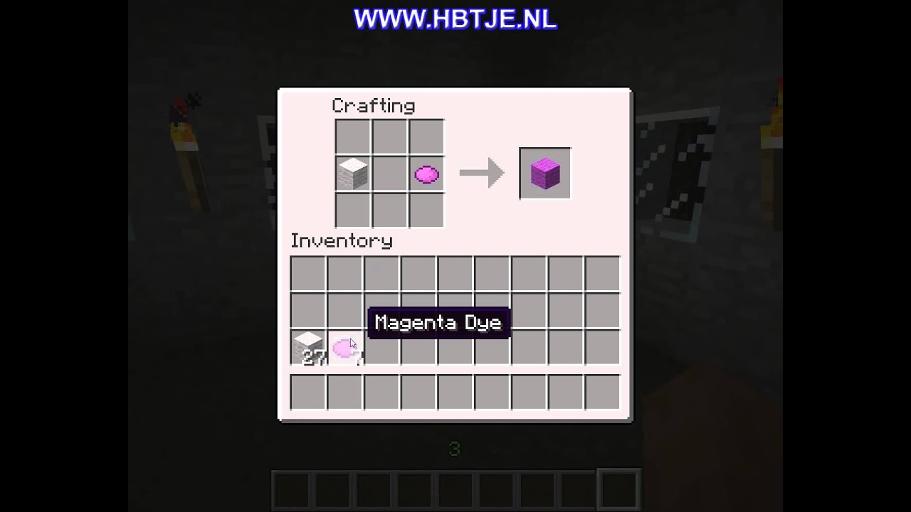 How to create magenta wool in minecraft YouTube