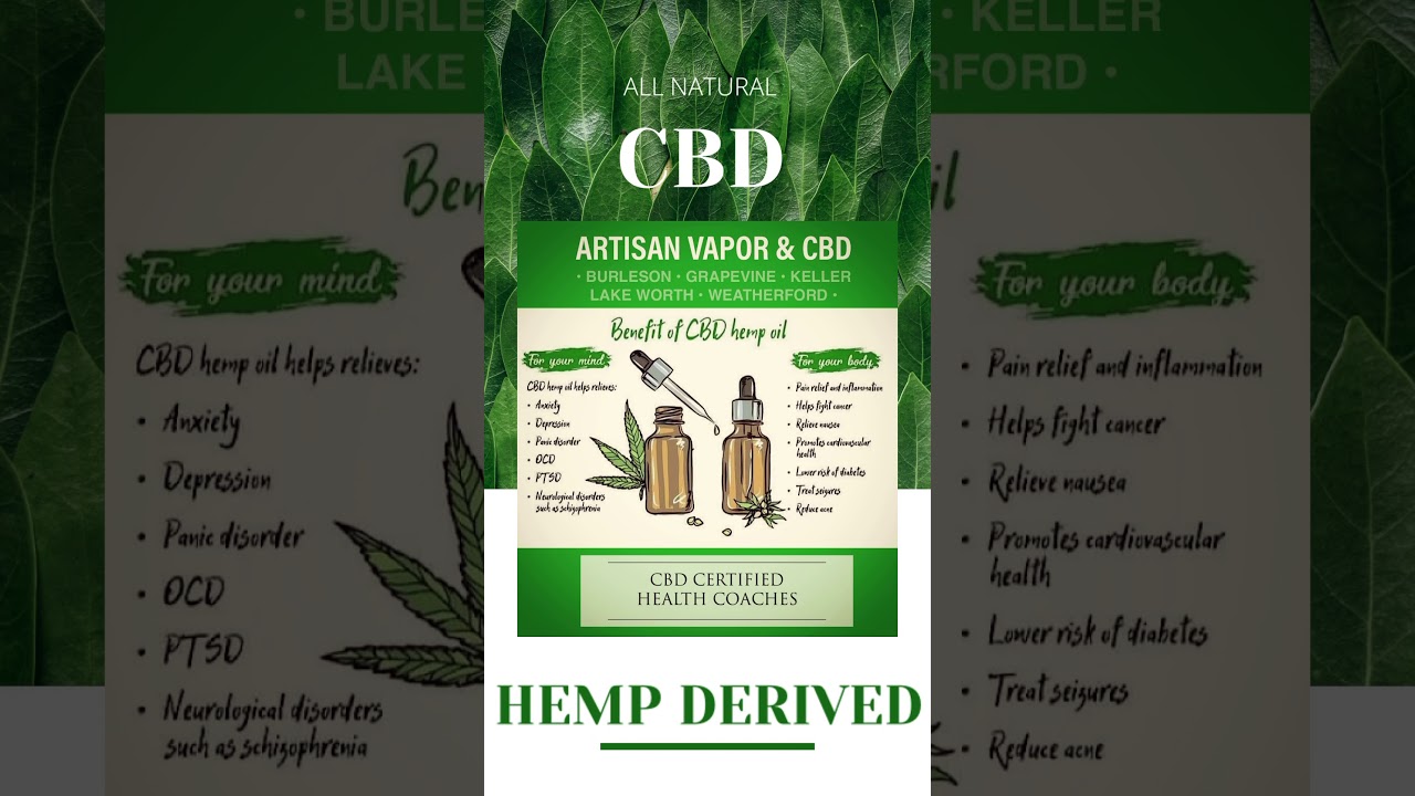 Artisan Vapor & CBD Keller - Benefits of CBD