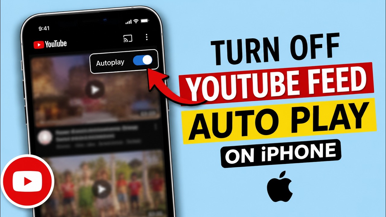 How to Turn off YouTube Feed Auto Play on iPhone - YouTube