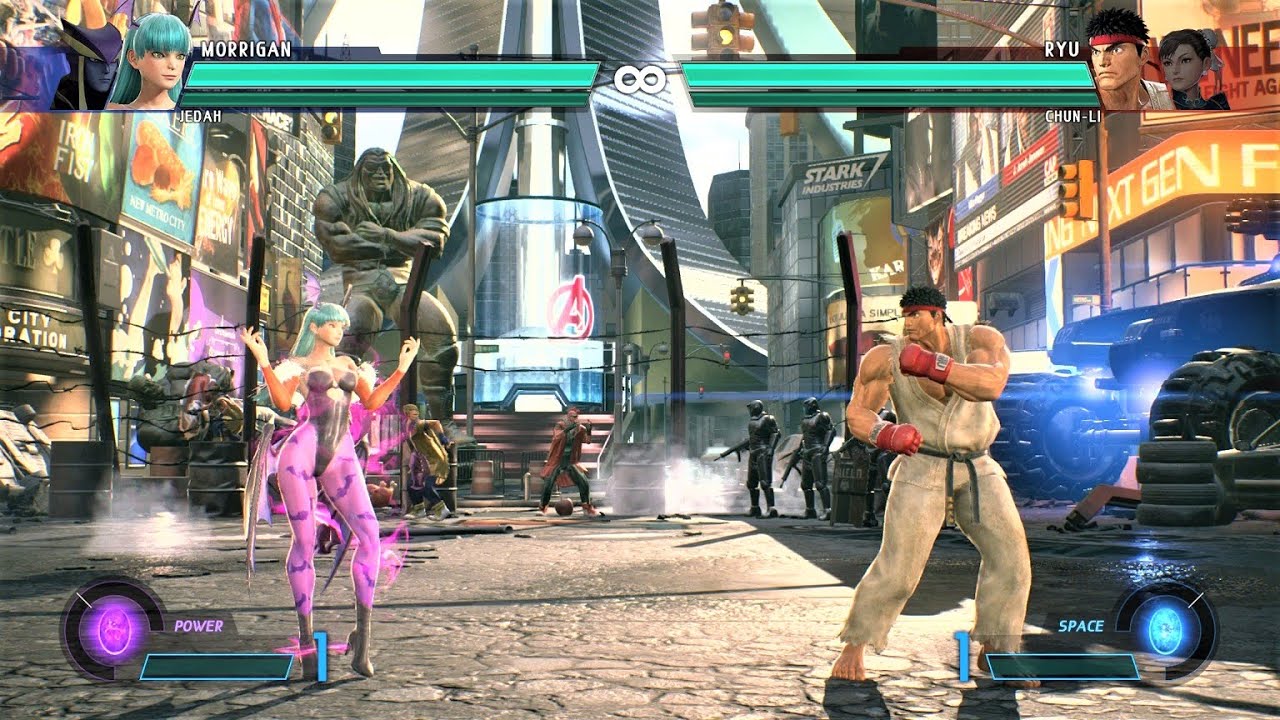 Morrigan & Jedah vs Ryu & Chun-Li (Hardest AI) - Marvel vs Capcom ...