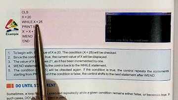 Class 7// Conditional Control Statements// While...Wend and Do Until Statement.