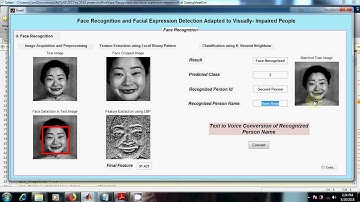 Face Recognition and Face Expression Detection Adapted to Visually Impaired People | MATLAB