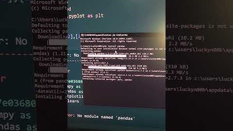 Install Pandas in Python 3