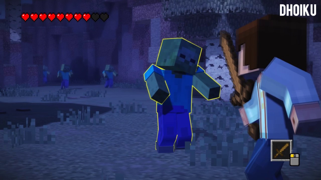 Minecraft Story Mode Episode 8 Ketemu Banyak Zombie Di Hutan Part 2 Youtube