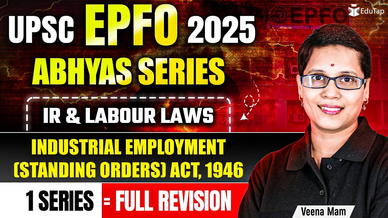 UPSC EPFO Free Classes 2025 | Industrial Relations & Labour Laws MCQs ...