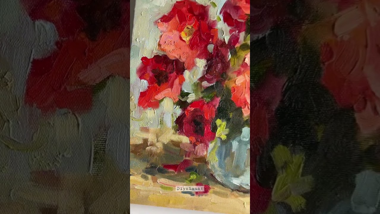 Poppies oil painting #poppies #poppy #oilpainting #canvaspainting