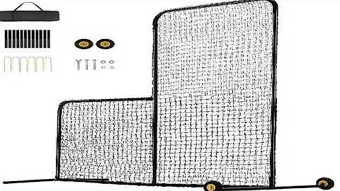 VEVOR L Screen Baseball for Batting Cage 7x7 ft Softball Safety Screen Body Protector Port