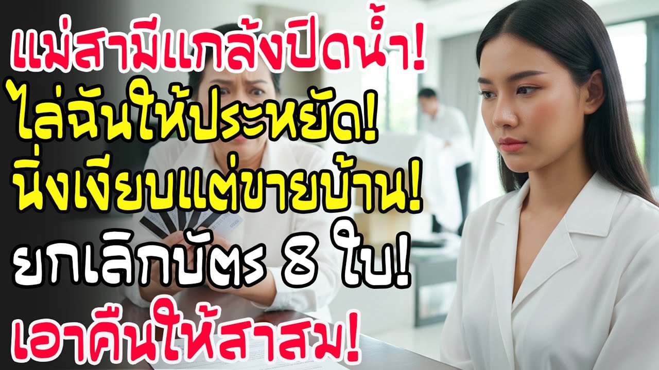 แม่สามีปิดเครื่องทำน้ำอุ่นไล่ให้ประหยัด สะใภ้ไม่เถียงแต่ขายบ้านทิ้งพร้อมยกเลิกบัตรเสริม 8 ใบ!