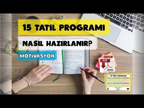 Video: Bir Tatil Programı Nasıl Düzenlenir