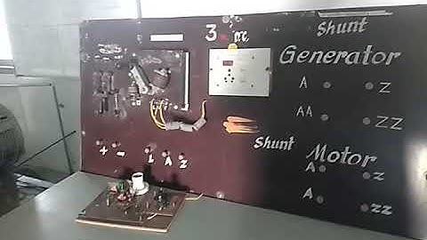 DC shunt Generator Panel | Electrical Machines Lab