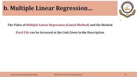 01_03_P9 Multiple Linear Regression for Forecasting