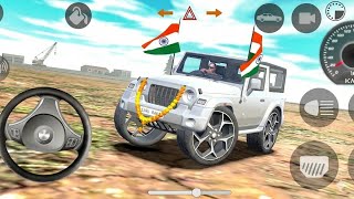 Full modified Thar stunts &amp; offroading challenge 🚘 Indian Car Simulator 3D 👑 #carstunt #gaming 