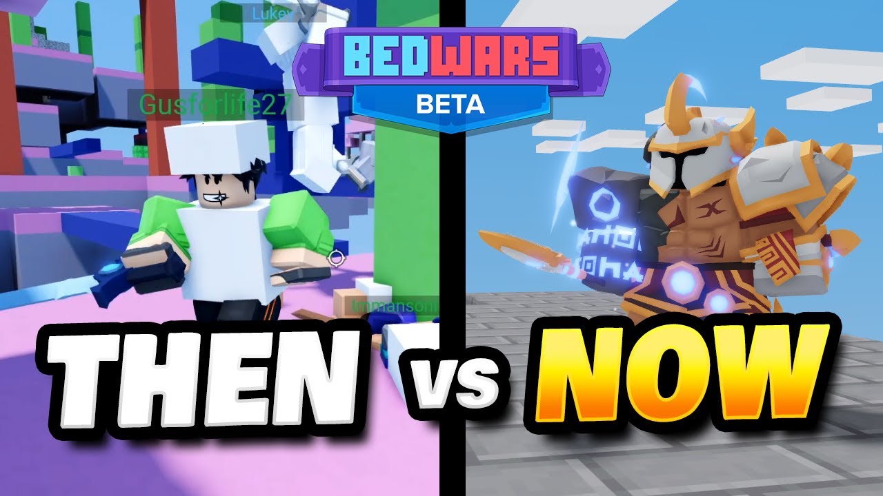 THEN vs NOW - Roblox BedWars 