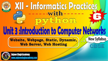 CBSE XII Informatics Practices 065 Introduction to Computer Network Part-6 वेबसाइट परिचय