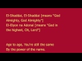 El Shaddai   English Translation Amy Grant