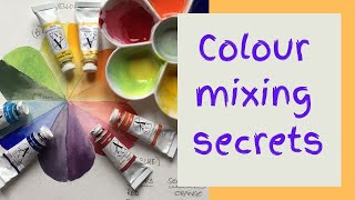 Colour mixing and theory for watercolour - made simple - mix clear or subdued colours at will