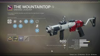 Mountaintop Gameplay - New Comp Pinnacle Weapon