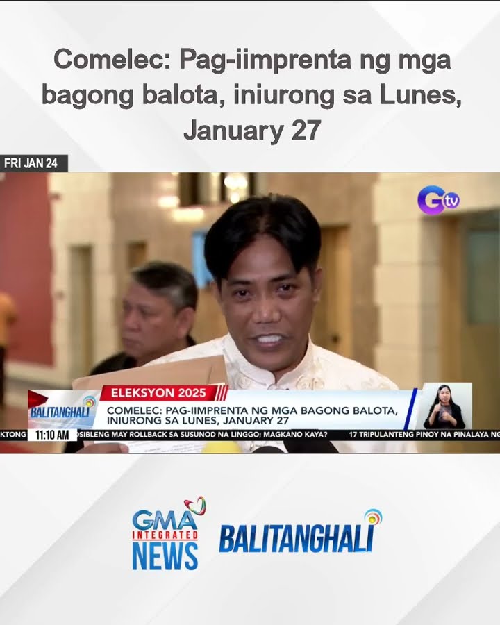 Comelec: Pag-iimprenta ng mga bagong balota, iniurong sa Lunes, January 27 | Balitanghali