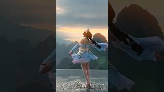 As the song rises, fish leap; hills and waters drift into a dream.