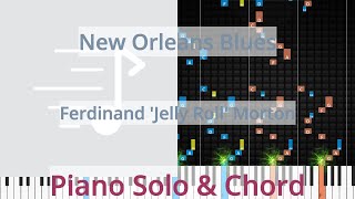 🎹New Orleans Blues, Solo &amp; Chord, Ferdinand 'Jelly Roll' Morton, Synthesia Piano