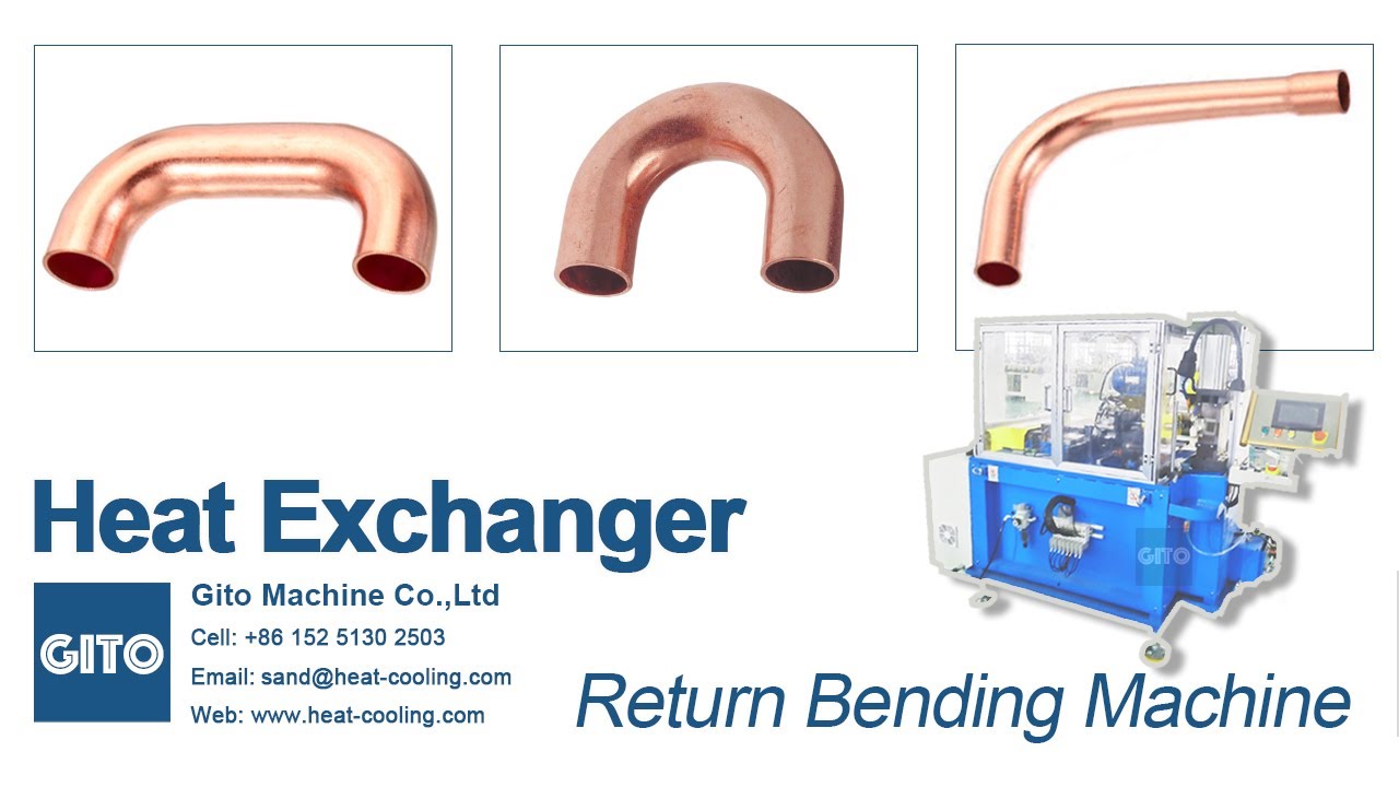 Return Bending Machine 【Heat Exchanger】CHIPLESS, Copper Tube Return Bending Machine - Full ...