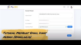Tutorial Membuat Email Dinas Pribadi .Go.id