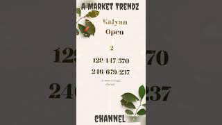 Kalyan Open | Kalyan Close Fix Chart otc | #subscribe