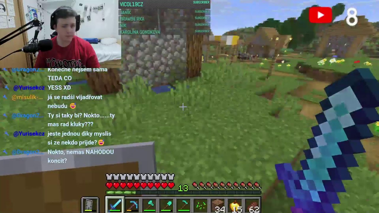 Minecraft Gaming A Další CZ/SK Taky Pokec Každej Donate Kolo Štěstí !HYPE 3600 SUBS!