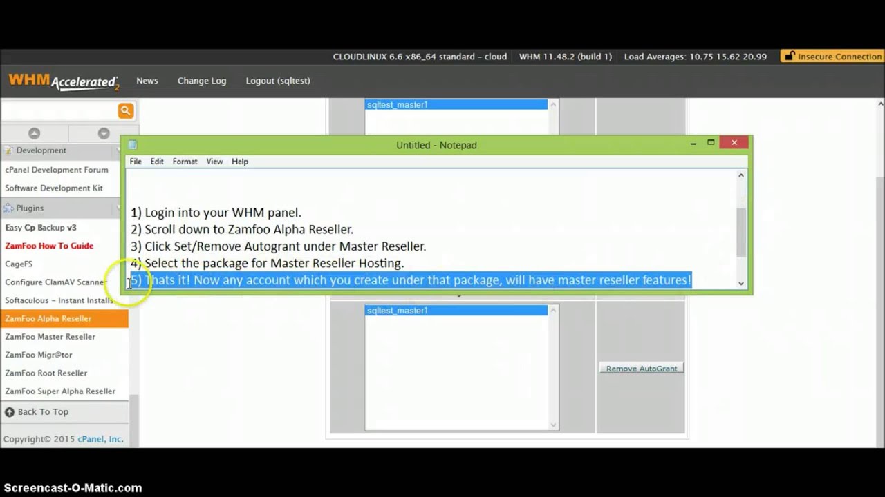 How to create Master Reseller Account in Zamfoo