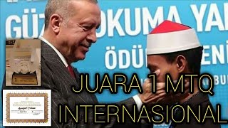 Bikin bangga ! Qori Indonesia ( Syamsuri Firdaus) Juara 1 MTQ Internasional di Turki 2019