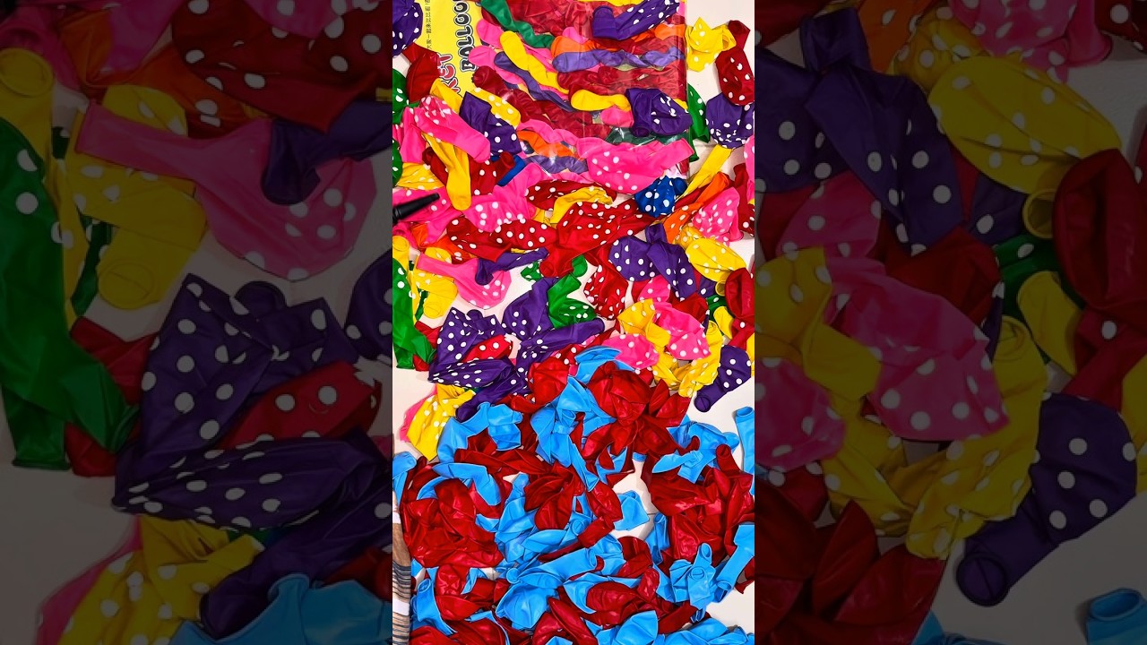 Rainbow Balloons Popping Moment – Most Satisfying Video 