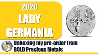 Unboxing the NEW 2020 Lady Germania Silver Round from BOLD Precious Metals