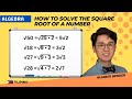 PAANO MAGSOLVE NG SQUARE ROOT NG ISANG NUMBER #algebra #tutorial #math