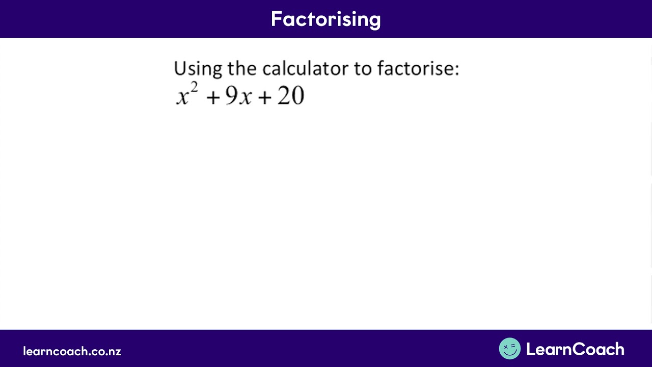 NCEA Maths L2 Algebra: Factorising - YouTube