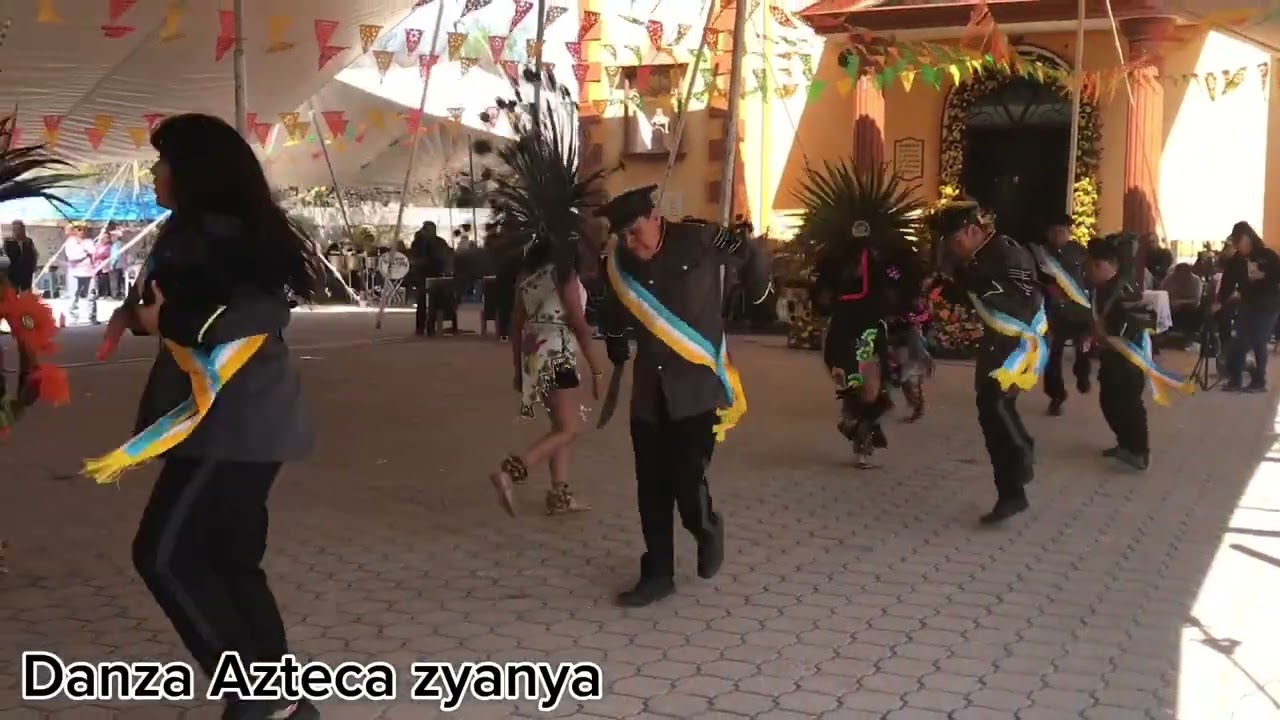 Danza azteca Zyanya en Ezequiel montes en honor a san Isidro labrador Qro