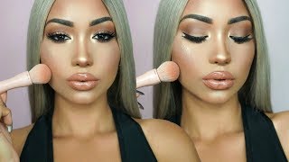 EASY KIM KARDASHIAN MAKEUP TUTORIAL + KKW BEAUTY POWDER CONTOUR KIT REVIEW | Melly Sanchez