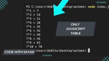 Print Multiplication Table using JavaScript | learn in 2 mins 🔥🔥