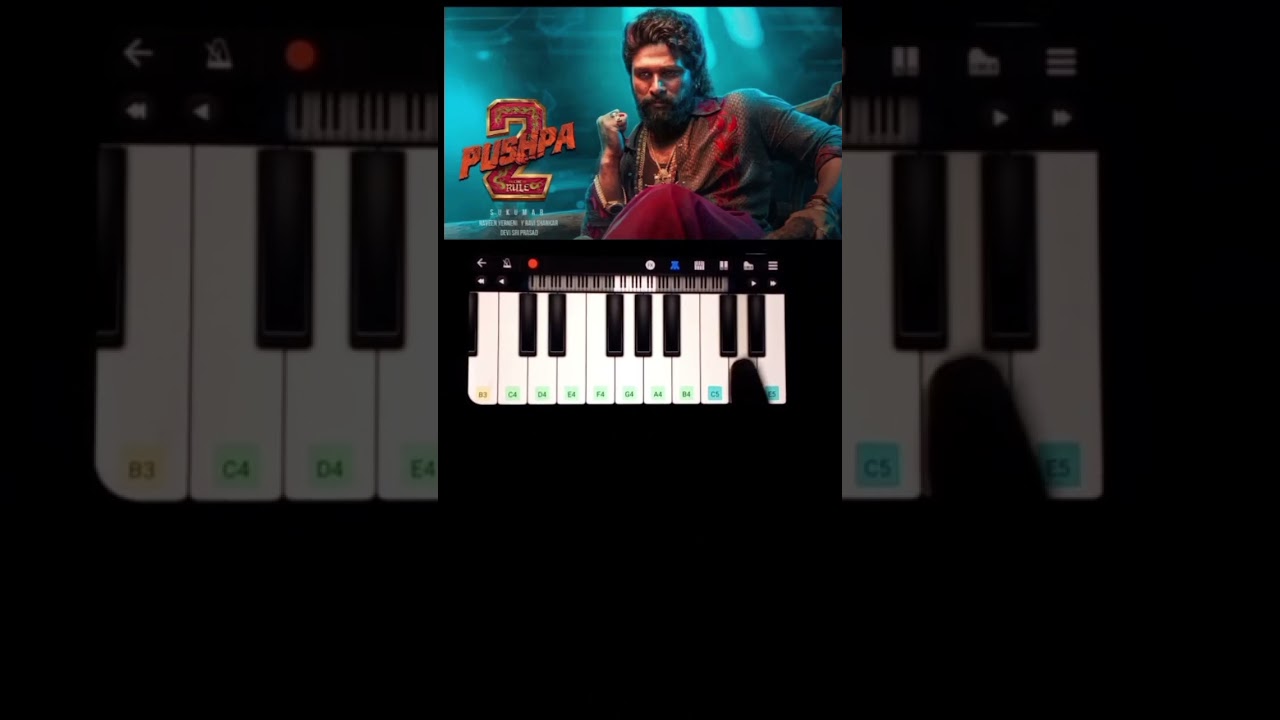 Pushpa Pushpa Raj Song Mobile Piano Tutorial 