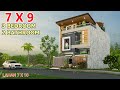 Rumah Minimalis 7x9 Meter 3 Kamar Tidur 2 Toilet Mushola Swimming Pool Roof Top