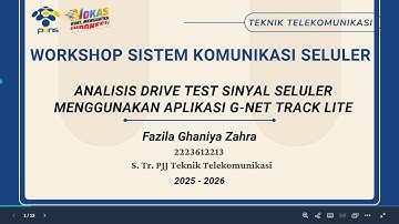 Analisis Drive Test Sinyal Seluler Menggunakan Aplikasi GNet Track Lite Kramat Inggil