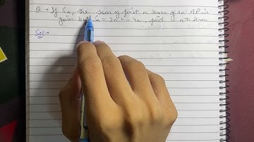 If Sn the sum of first n terms of an A.P. is given by Sn=3n^2−4n, find the nth term.| (Class 10)