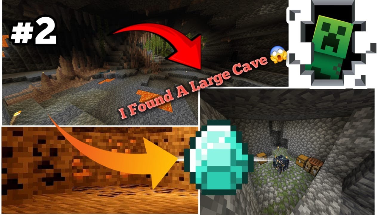 I Found A Large Cave || Minecraft Survival Series #2 || Caves ...