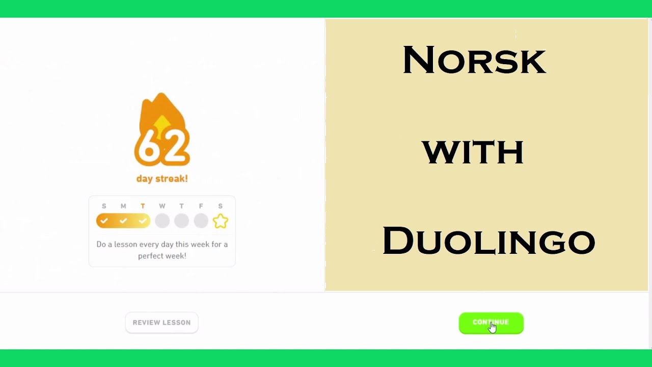 Learning Norwegian Language with Duolingo (Day 62) YouTube