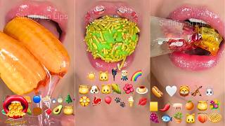 MOST POPULAR! ASMR Satisfying  Eating Emoji Food Challenge screenshot 5
