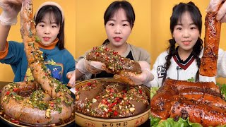 Spıcy Chinese food 🌶 SOSLU ÇİN YEMEKLERİ YEME | Mukbang | (Blood Sausage+Pork Skin+Duck Blood) 먹방