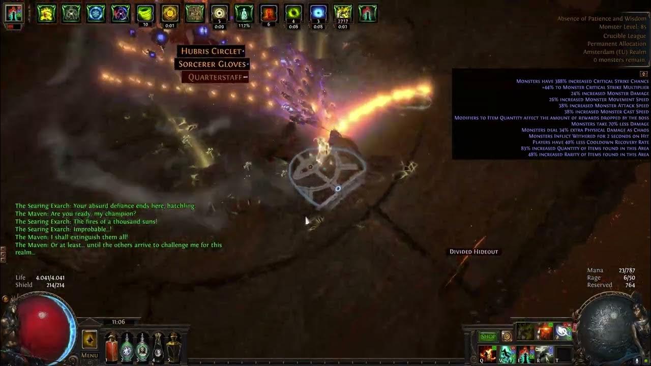 [Path of Exile 3.21] Spectral Throw Dex Stack Uber Searing Exarch and Eater of Worlds YouTube