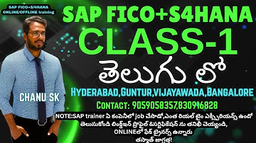 SAP FICO Introduction Class in telugu/SAP FICO Online Demo Class in Telugu//SAP FICO for beginners#1