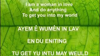 WOMAN IN LOVE - Barbra Streisand- Lirik asli   Teks pengucapan dalam Bahasa Indonesia