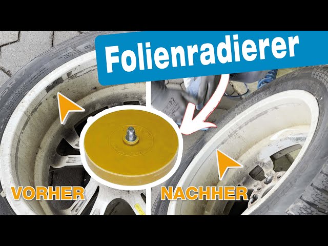 FENGQ 2 Pcs Folienradierer, Radierscheibe, Radierer Bohrmaschine Klebereste  Entfernen, Radierer Akkuschrauber Entfernen von Folien und Aufklebern für